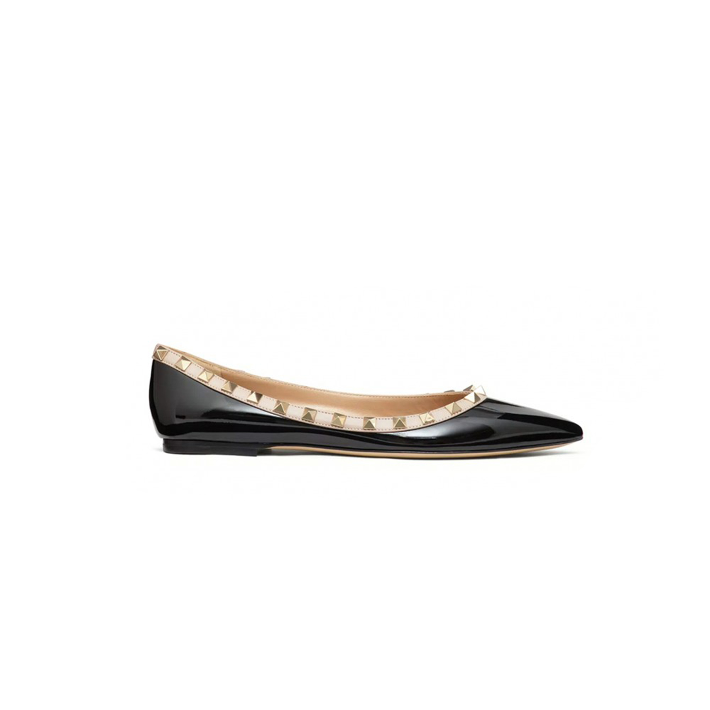Va1e*ntin0 patent rockstud ballet flat 5w2s0403vnw_n91